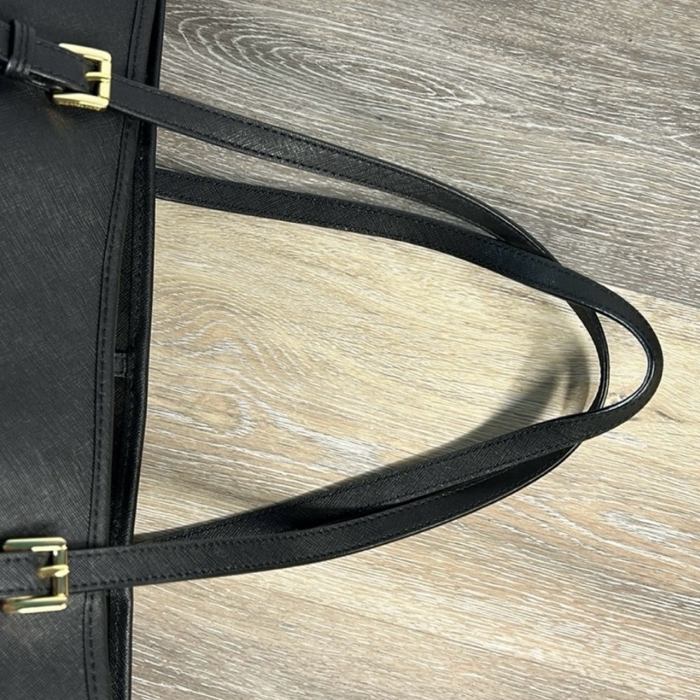 Michael Kors Large Black Jet Set Travel Tote-GUC! - Picture 7 of 12